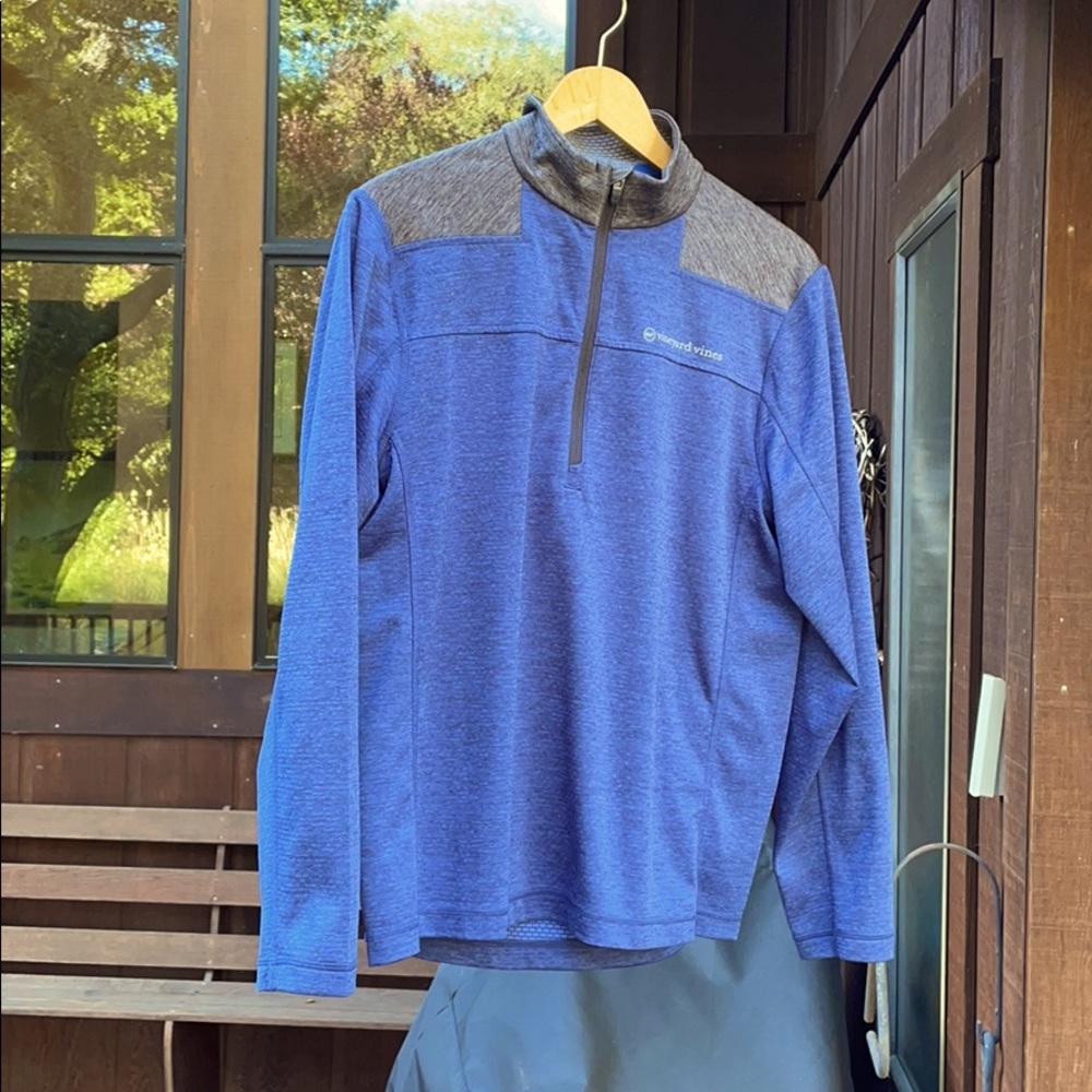 Vineyard Vines Navy Sankaty Quarterzip (M)